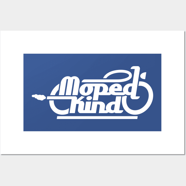 Moped child / moped child (white) Wall Art by GetThatCar